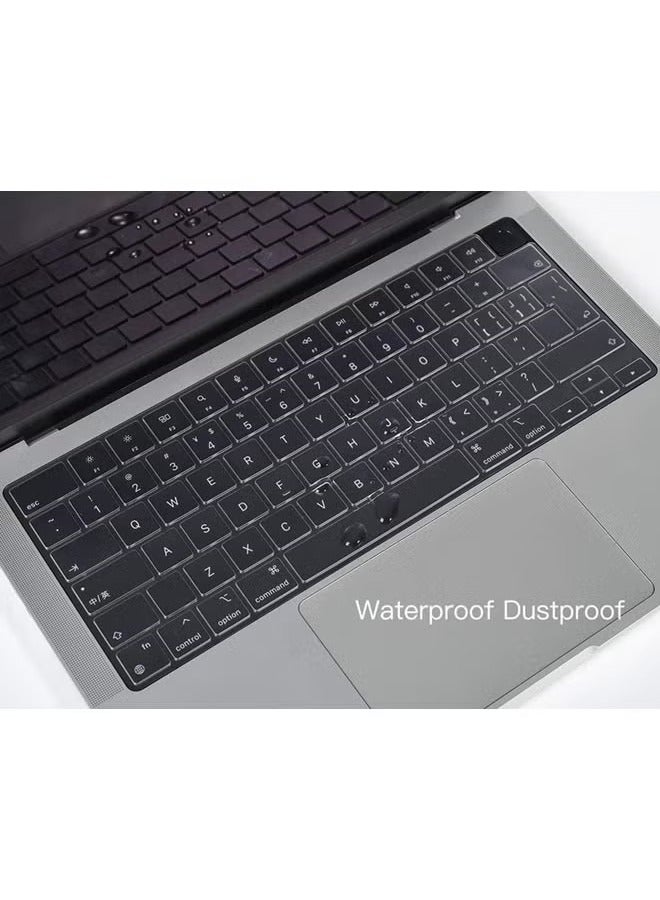 Premium Keyboard Cover Ultra Thin Protector Skin for 2025-2021 MacBook Pro 14 16 inch M4 M3 M2 M1 Pro/Max, MacBook Air 15 13.6 M4 M3 M2 Chip A3241 A3114 A2941 A3240 A3113 A2681, EN Layout - Image 5