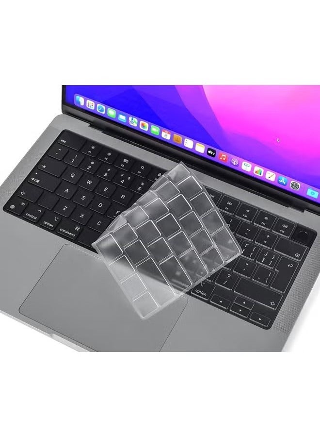 Premium Keyboard Cover Ultra Thin Protector Skin for 2025-2021 MacBook Pro 14 16 inch M4 M3 M2 M1 Pro/Max, MacBook Air 15 13.6 M4 M3 M2 Chip A3241 A3114 A2941 A3240 A3113 A2681, EN Layout - Image 1