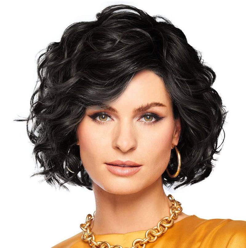 Sweet Talk Luxury HandTied Chin Length Layered Wig by Hairuwear Average Cap GL26 Black Coffee