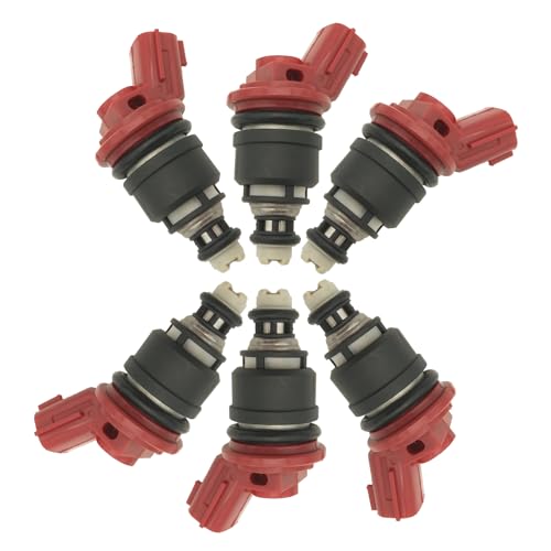 JESBEN 1660096E01 6pcs Fuel Injectors 4 Holes Replacement for Nissan Maxima 30L 19921999 Infiniti I30 30L 19961999 1660096E00 1660010Y00 1660053J00 FJ285 1660096E01 - Image 1