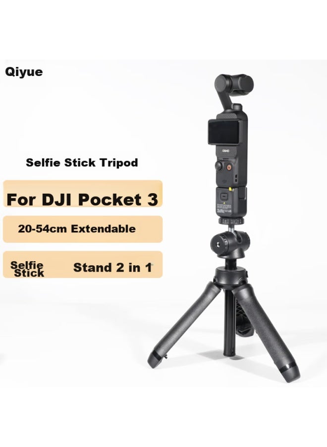 Odd Leaves Qiyexie Tripod Selfie Stick Compatible With Dji Pocket 3, Osmo Pocket 3, Osmo Handheld, Gopro 12, Mini Extension Pole, Gimbal Accessory Stand - Image 1