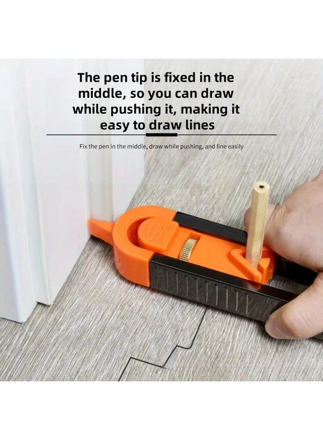 Profile Gauge Tool with Lock Precise Woodworking Measurement Ruler Plastic Scribe - Image 2