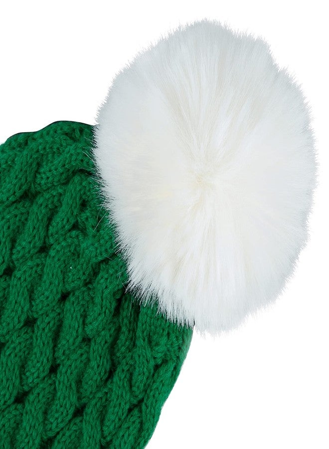American Trends Christmas Santa Hat for Children Xmas Kids Knit Hat Soft Warm Baby Beanie for Baby Toddler Infant, White&green&red, 6-36Months - Image 5