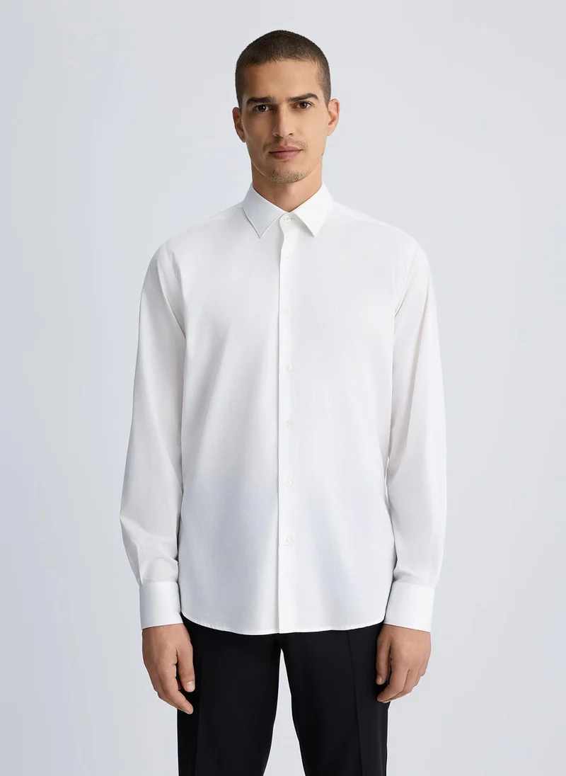 ليو جو White Slim-Fit Shirt
