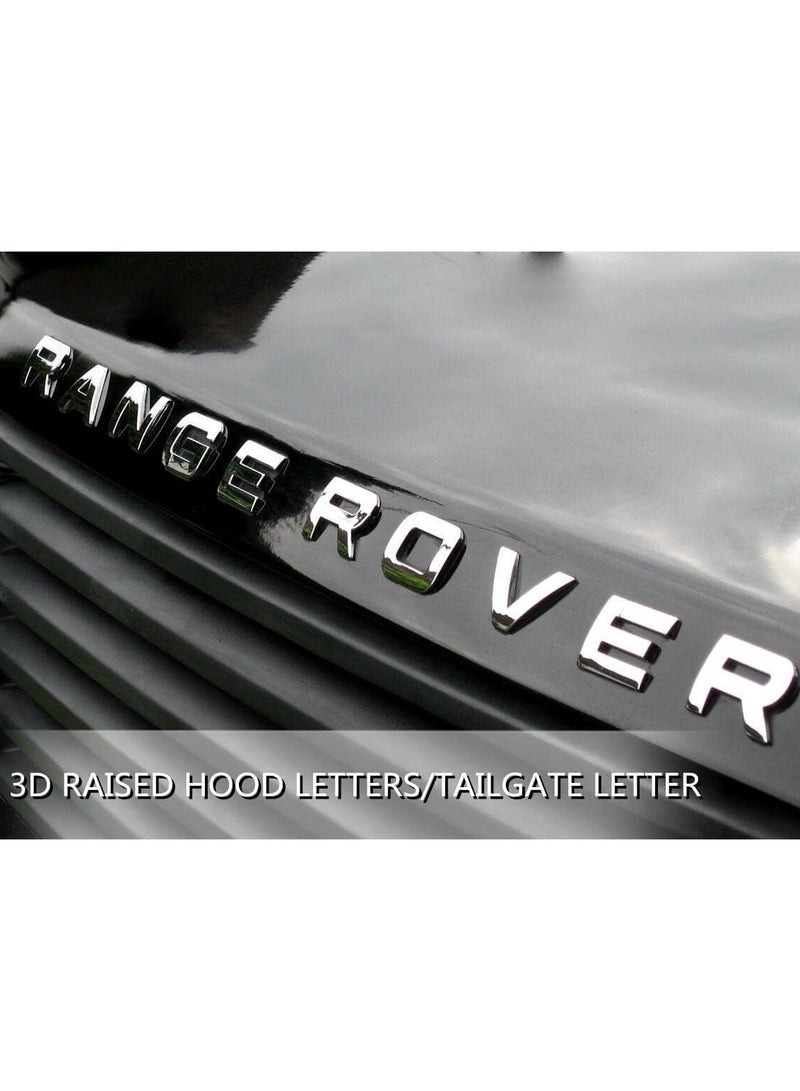 general 3D Raised Head Cover Hood Front Letters Tailgate Rear Letters Emblem Sports Line Badge Letter Emblem 3M Adhesive Backing Replacement for RA Rover Accessories - Image 2