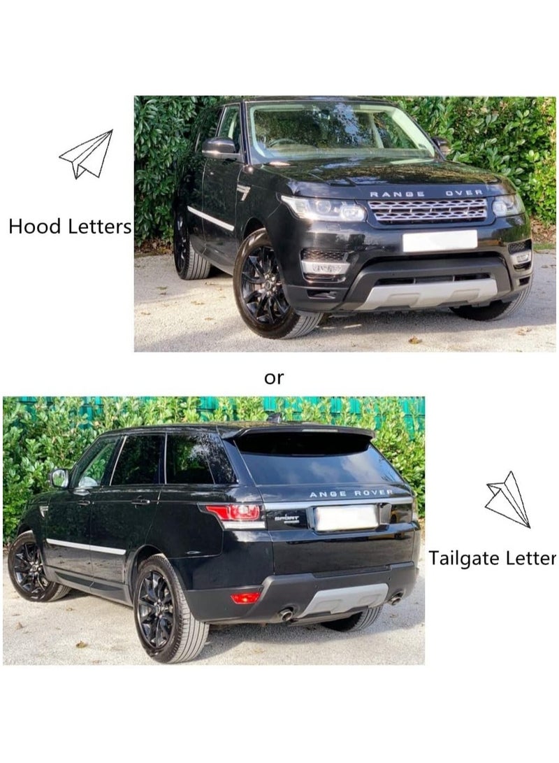 general 3D Raised Head Cover Hood Front Letters Tailgate Rear Letters Emblem Sports Line Badge Letter Emblem 3M Adhesive Backing Replacement for RA Rover Accessories - Image 3
