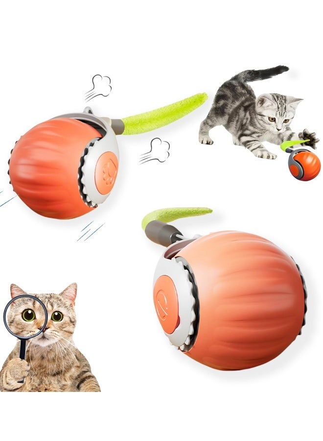 Cat toys Indoor Cat Interactive Toy,Sensor Cat Teasing Ball, Pet Electronic Chasing and Exercise Toy, Two Modes & One-Click Switching - Image 1