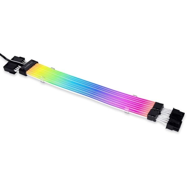 LIAN LI Strimer Plus V2 8 Pin (PW8-PV2) - Addressable RGB VGA Power Cable-(No Controller Included) - for Dual 8 PIN GPU Connector - Image 1