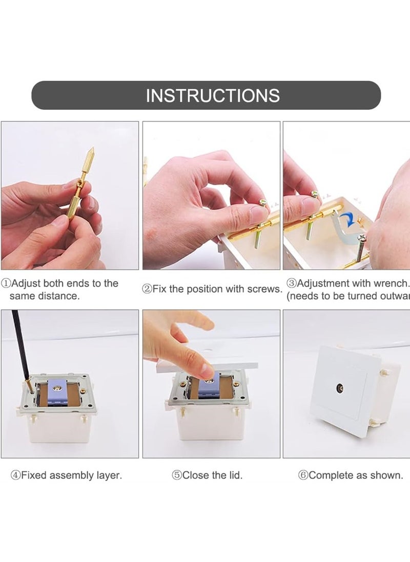 Excefore - Cassette Restorer Screws Support Rod Kit 86 Type Cassette Repairer Switch Socket Cassette Screws Support Rod Wall Mount Switch Box Repair Electrical Accessories Tool - Image 1
