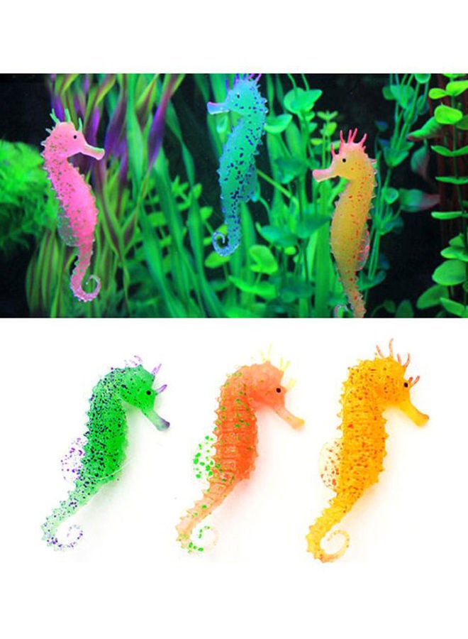 NIBEMINENT 3-Piece Artificial Decorative Seahorse Set Multicolour - Image 1