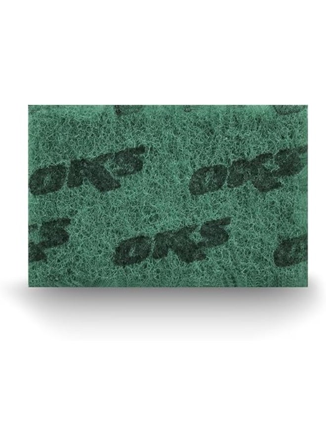 OKS 4 Pcs Heavy Duty Green Nylon Scouring Pads - Commercial Grade Scrubbers for Pots, Pans & Stubborn Grease | 13.5×9×0.8cm - Image 4
