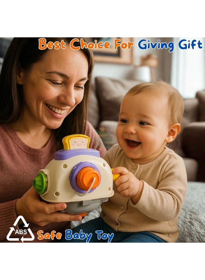 Montessori Toddler Busy Activity Cube – Travel Toy for Fine Motor Skills & Sensory Learning | Airplane Car Stroller Toy for 1-3 Year Old | Educational Gift for Boys & Girls - Image 4