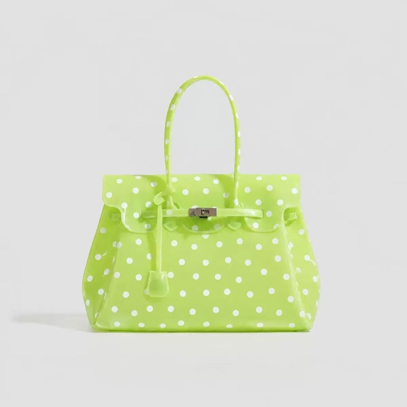 Polka Dot Jelly Tote Bag 2026 Summer Versatile Commuter Fashion Large Capacity Handbag - Image 3