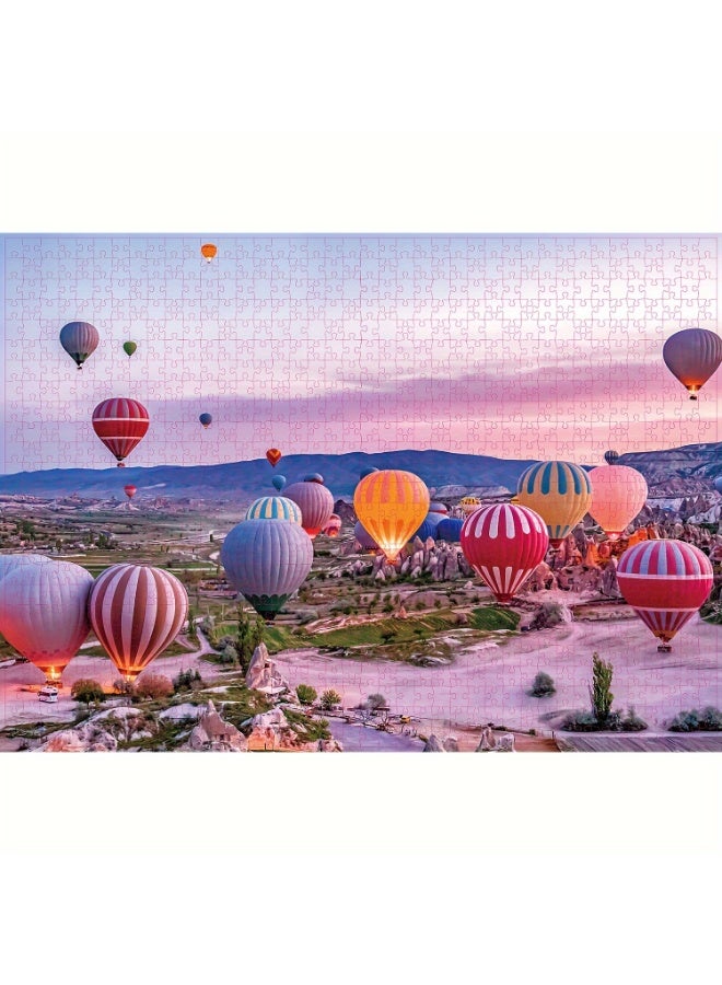 Capstro 1000Piece Jigsaw Puzzle for Adults & Teens – Premium Landscape Scenery Puzzle with High-Definition Artwork | Challenging Brain Game & Relaxing Family Activity for Ages 14+ – Hot Air Balloon - Image 2