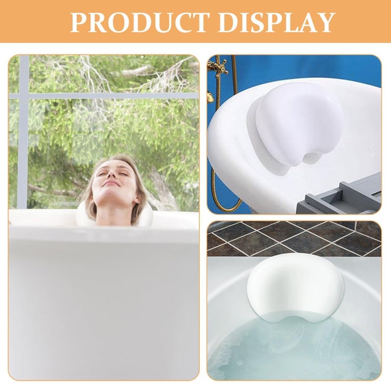 Luxury Bath Pillow for Tub, Non-Slip Suction Cup Bathtub Headrest Pillow with Soft 3D Foam, Comfortable Soaking and Fatigue Relief for Home Spa and Relaxation - Image 3