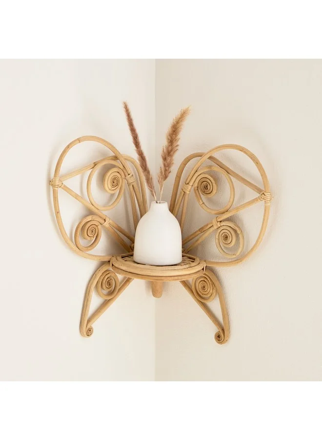 Home Box Boho Bliss Butterfly Corner Wall Shelf 21 x 37 x 21 cm