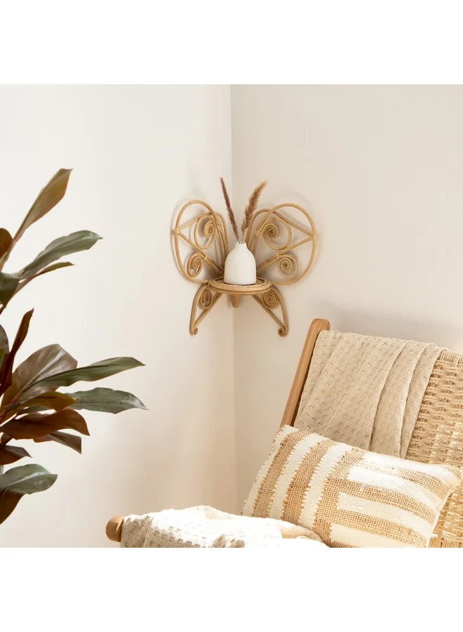 Home Box Boho Bliss Butterfly Corner Wall Shelf 21 x 37 x 21 cm