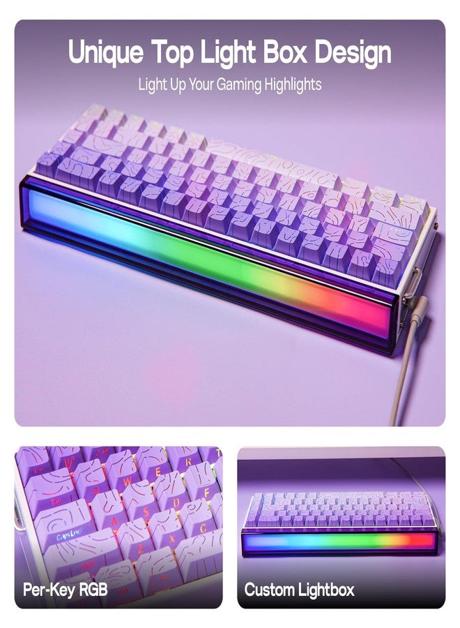 EPOMAKER Aula Hero 68 HE Wired Magnetic Gaming Keyboard, 0.01mm Adjustable Actuation, Rapid Hall Effect Switch, 8kHz Polling, 5-Layer Sound Dampening, RGB Box & Backlight (Purple) - Image 2