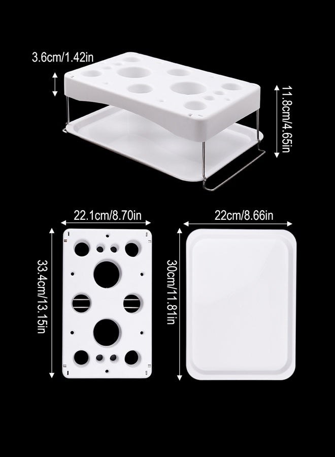 هومستر كيك ديكور ثلج حقيبة حامل علبة الوقوف - رف كيس المعجنات القابلة للفصل مع 6-8 ثقوب مختلفة ، منظم تخزين فوهة الثلج ، رف كيس كريم توفير المساحة للمطبخ المنزلي الخبز والديكورات الكعكة - Image 4