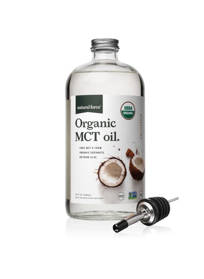 Natural Force Organic MCT Oil – Pure Glass Bottle – Made from 100% Cold Pressed Virgin Coconut Oil + Certified Keto, Paleo, Kosher, Vegan & Non-GMO – Lab Tested for Quality and Purity - 32 Ounce - Image 3