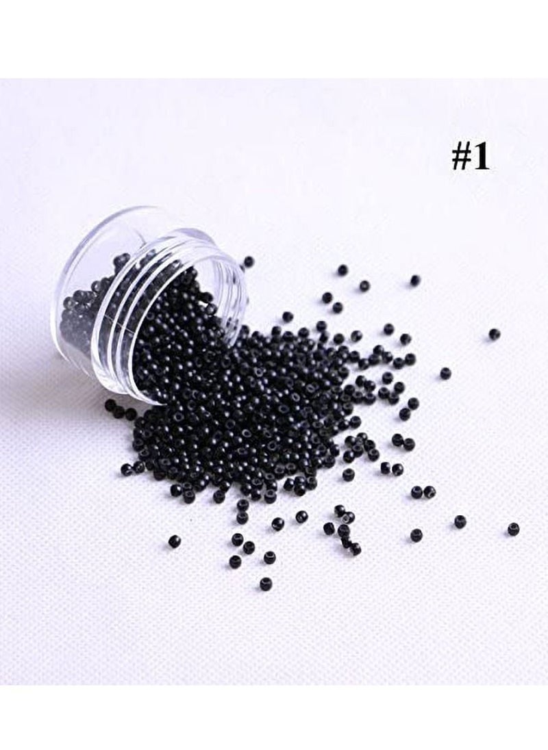 Estelle Silicone Nano Ring 1000Pcs Bottle Nano Ring Beads Micro Links Hair Extension Black  - Image 2