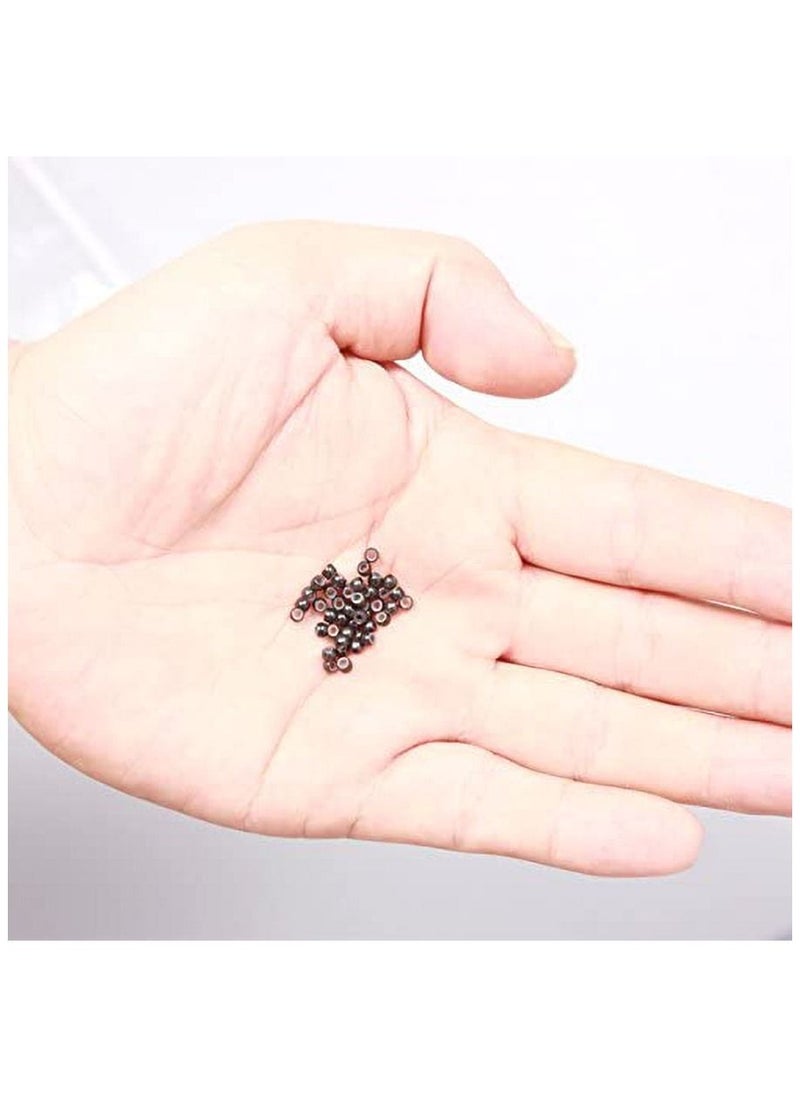 Estelle Silicone Nano Ring 1000Pcs Bottle Nano Ring Beads Micro Links Hair Extension Black  - Image 4