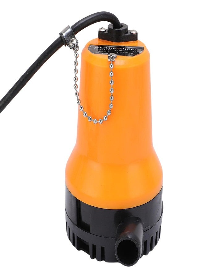 LiebeWH 45W DC Submersible Utility Pump 1110GPH Portable Water Transfer Sump for Pool Draining Basement Boat Emergency Drainage Orange - Image 5