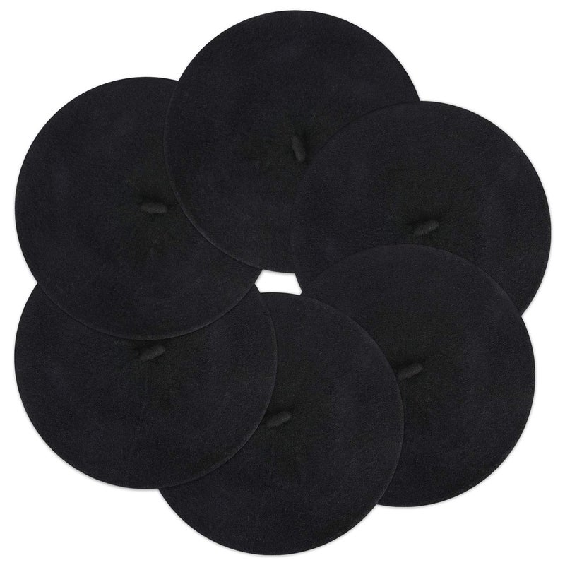Anteer 6 Pieces Wool Beret Hat French Style Beanie Hats Fashion Ladies Beret Caps for Women Girls Lady(Black-6 Pack) - Image 5