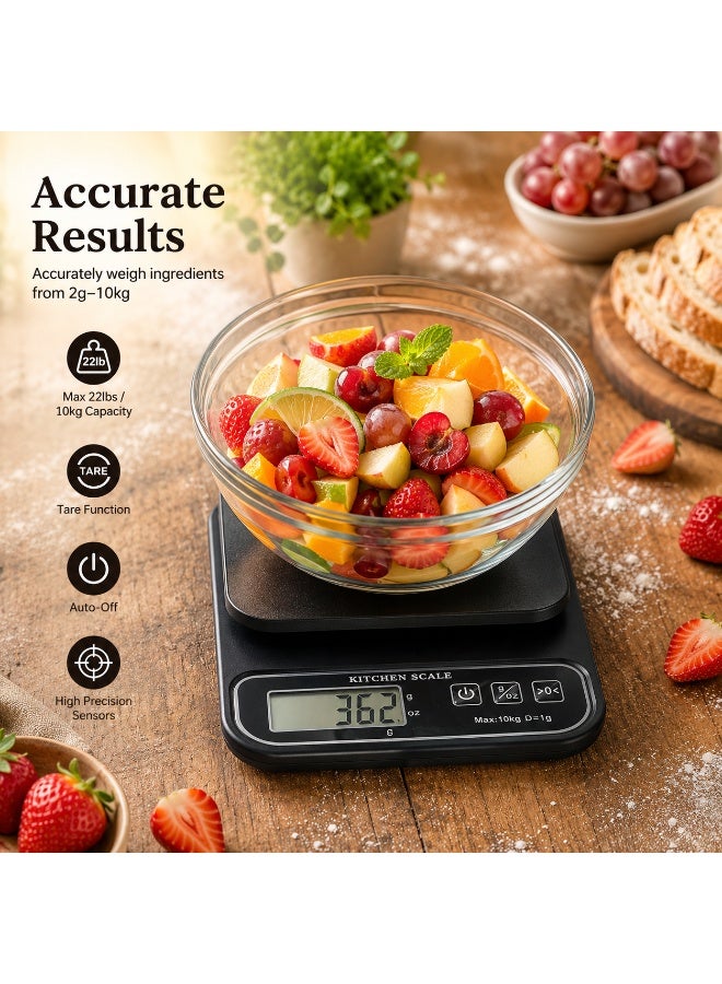 10kg Digital Kitchen Scale with 1g Precision | High-Accuracy Food Weighing Scale with LCD Display | Portable Electronic Scale for Cooking, Baking, Meal Prep, Dieting & Wholesale Use - Image 5