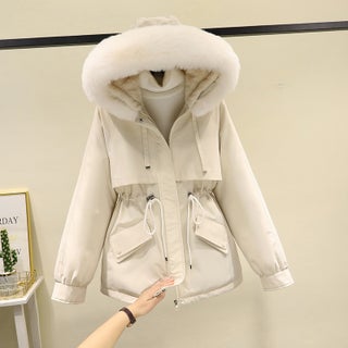 2023 Thickened Plush Womens Parka Coat Creamy-white - pzsku/ZBC25A56B75275D5C0DF1Z/45/1746221171/4a13f95e-bcdb-48b9-b77b-6334e7db274f