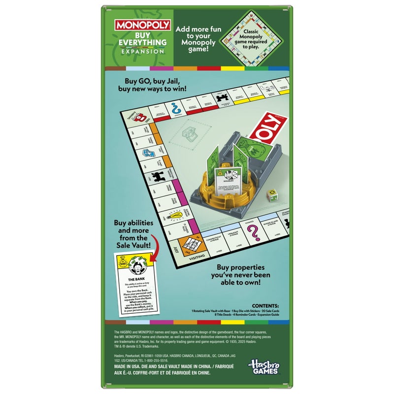 Monopoly Buy Everything Expansion Board Game - Image 3