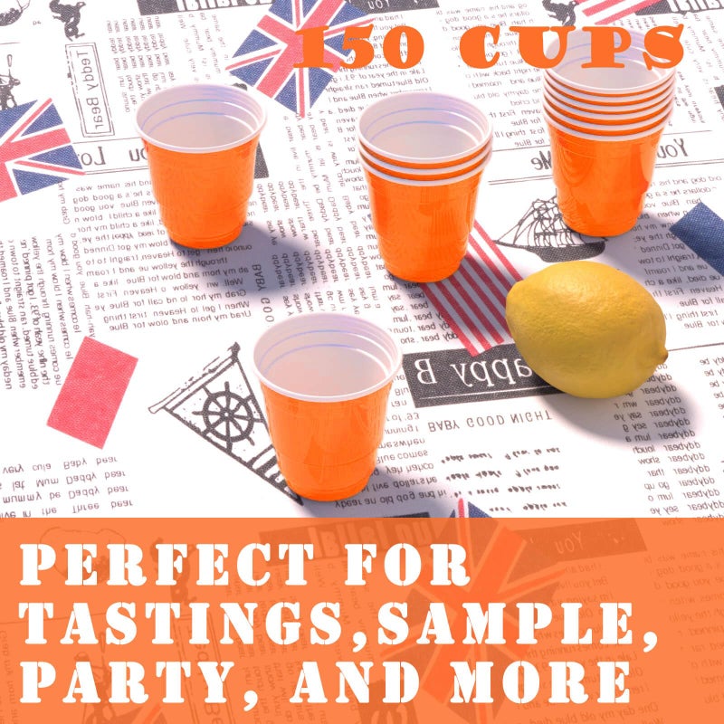 HAOZAN 100ct 2oz. Mini Orange Shot Cups  Disposable and Small Size Perfect for Party  Tastings  Sample and More - Image 5