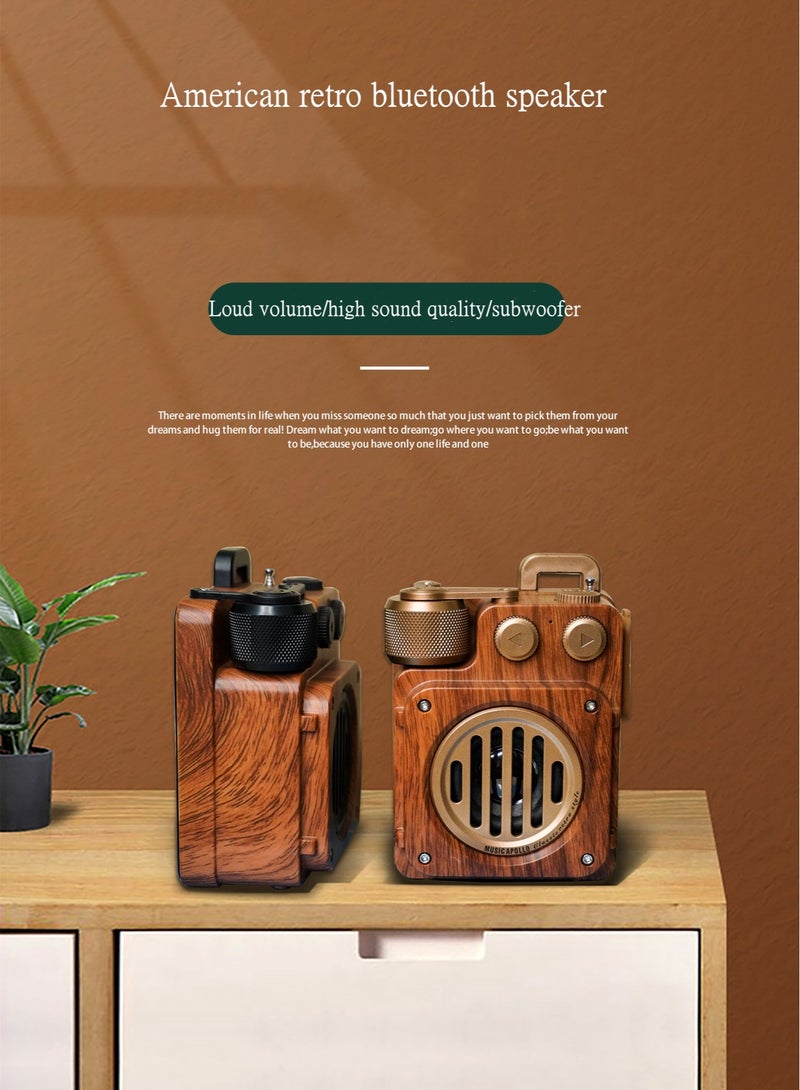 ARNOTEC A6 retro Bluetooth portable subwoofer speaker mini TF card radio outdoor wireless  - Image 2