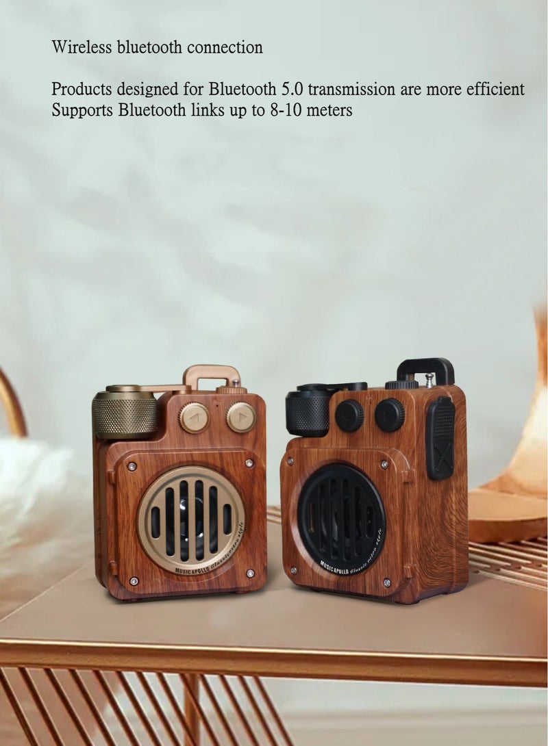 ARNOTEC A6 retro Bluetooth portable subwoofer speaker mini TF card radio outdoor wireless  - Image 3