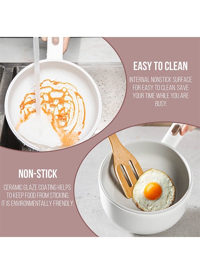 Bear Electric Hot Pot - Steamer Pot - Electric Cooker - Non-Stick Frying Pan - Multifunctional Cookware - 1.6L  - Image 4