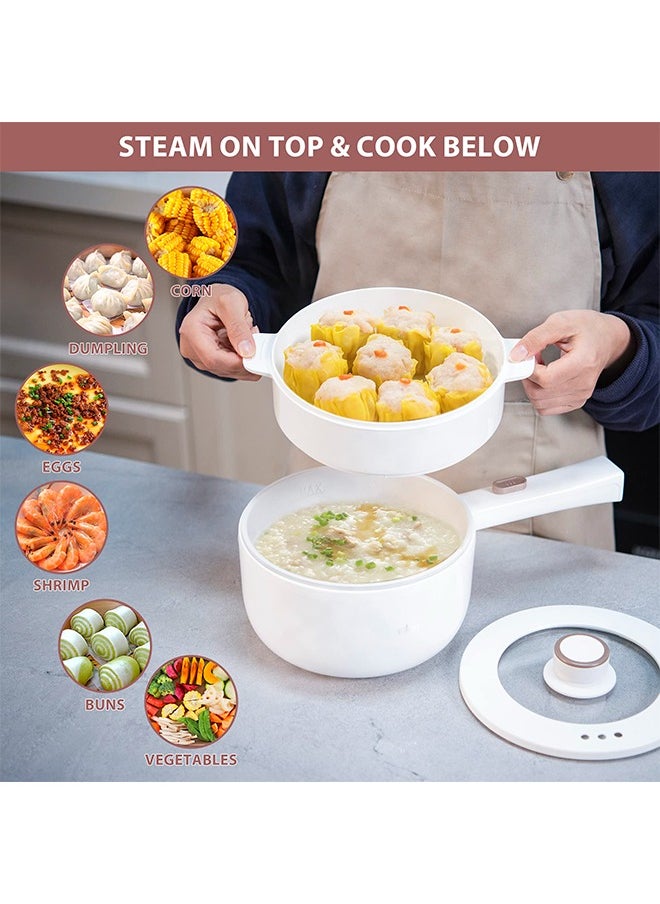 Bear Electric Hot Pot - Steamer Pot - Electric Cooker - Non-Stick Frying Pan - Multifunctional Cookware - 1.6L  - Image 2