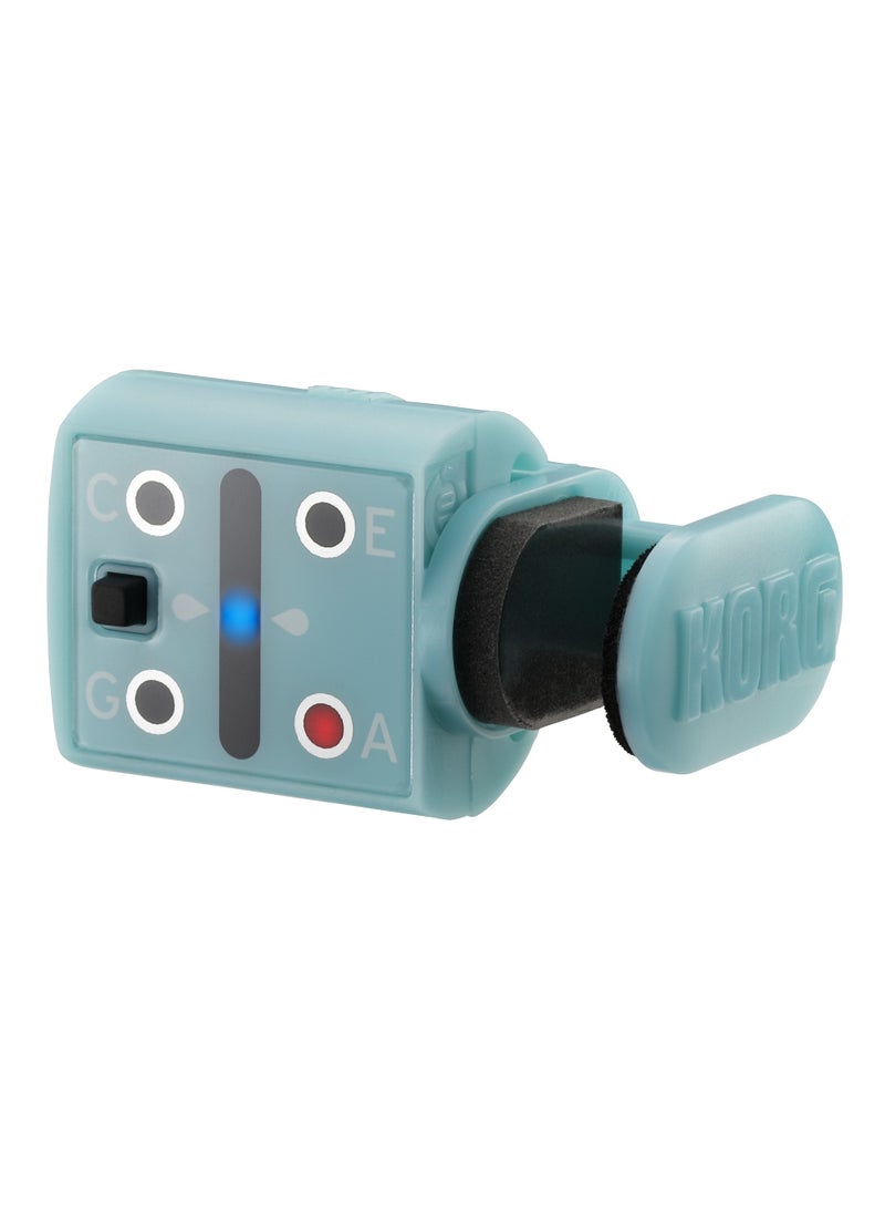 Korg MINIPITCH-BL Clip-On Ukulele Tuner | MiniPitch Series | Standard G C E A Tuning | LED Peg Indicator | Headstock Mount | Ocean Blue - Image 2