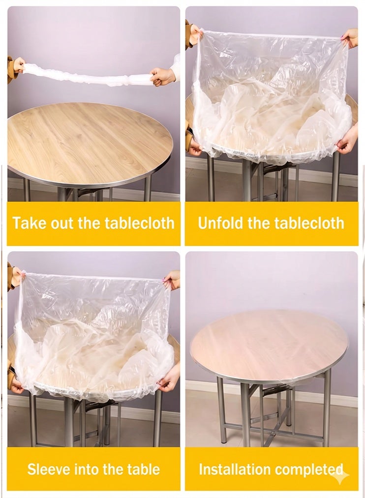 2PCS Disposable Furniture Dust Covers with Elastic,Extra Large Sofa Couch Cover, Clear Moving Storage Bag for Bed Sofa Dining Table TV Cabinet - Image 4