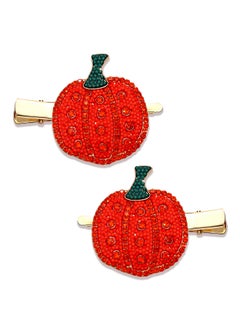 PHALIN Thanksgiving Hair Clips Fall Hairpins for Women Enamel Rhinestone Maple Leaf Turkey Pumpkin Alligator Hair Clips Autumn Gathering Party Hair Accessory Gifts 