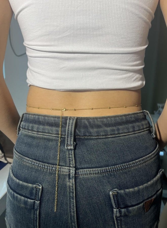 RECTYO GALLERY 1 Pcs Premium gold Summer Sexy Body Stainless Steel Beach Bikini Belly Belt Chain Adjustable Waist Chain for Women - Image 3
