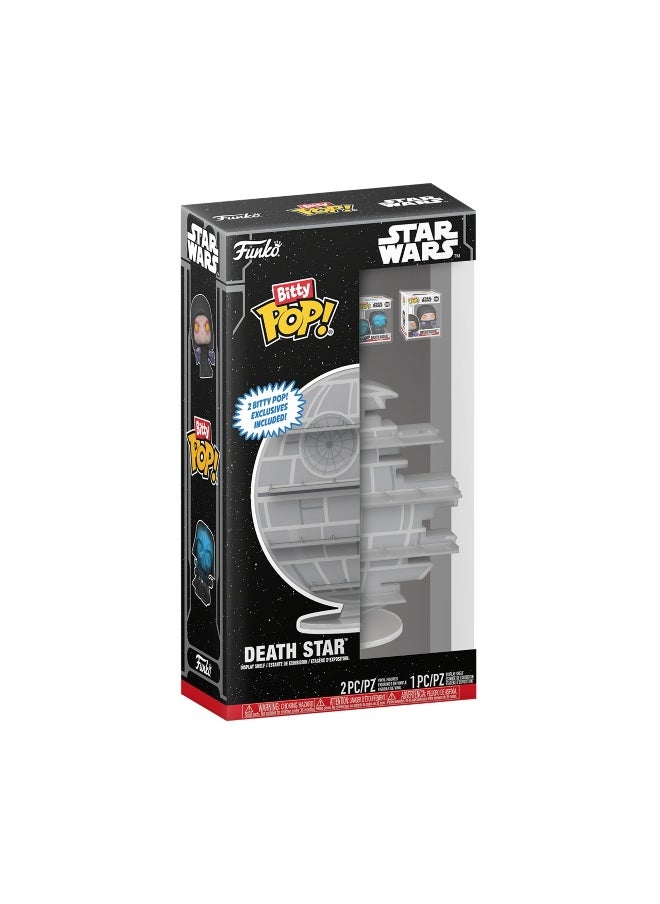 Funko Funko Pop! Star Wars Death Star Bitty Pop! Vinyl Figure Display Shelf ( 19.6 cm ) with 2 Vinyl Figures (2.5 cm) Set  - Image 1