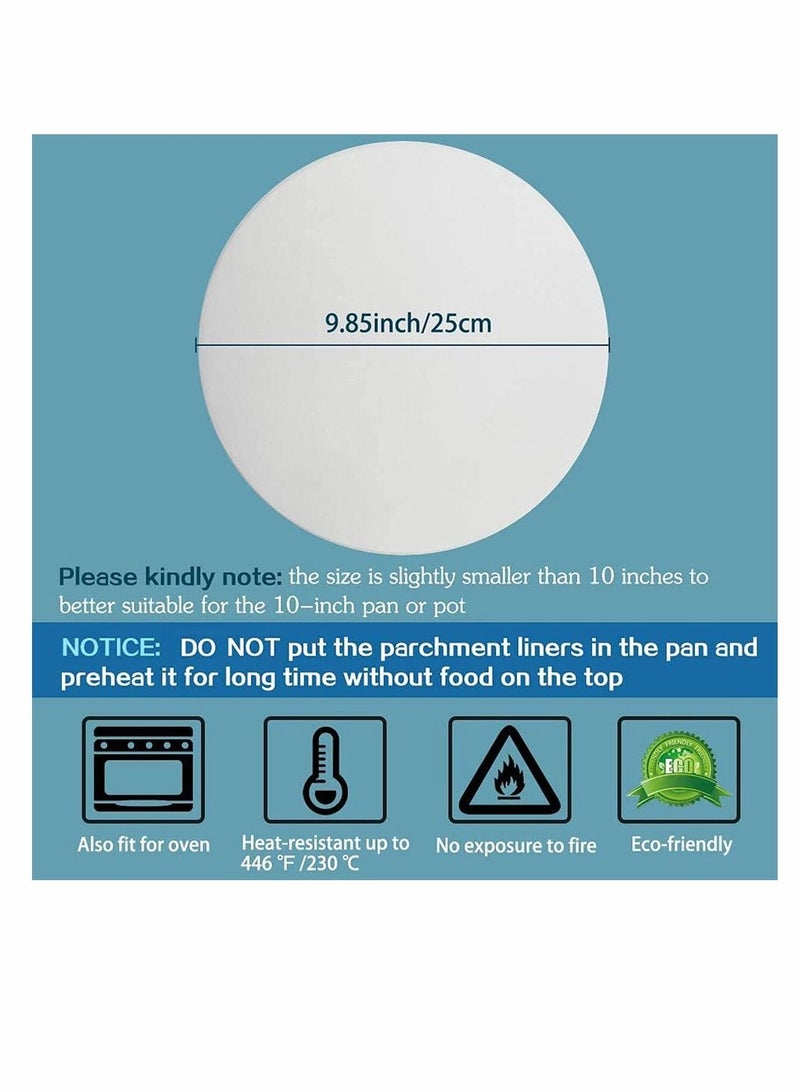 NIBEMINENT 200 Pcs Rounds Parchment Paper, Available for Baking Circles, Cake Pans, Tortilla Presses, and More - Image 4