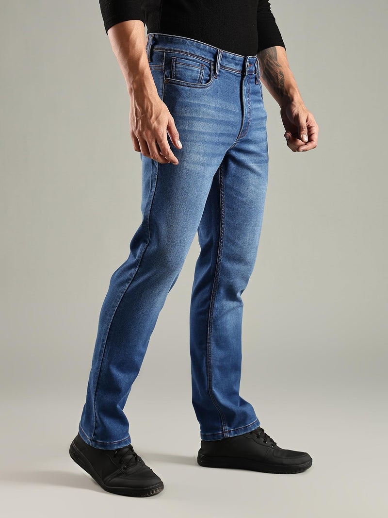 Thomas Scott Men's | Mild Fade | Stright Fit | Denim | Regular Wear | Stretchable | Casual Jeans for Men - Image 3