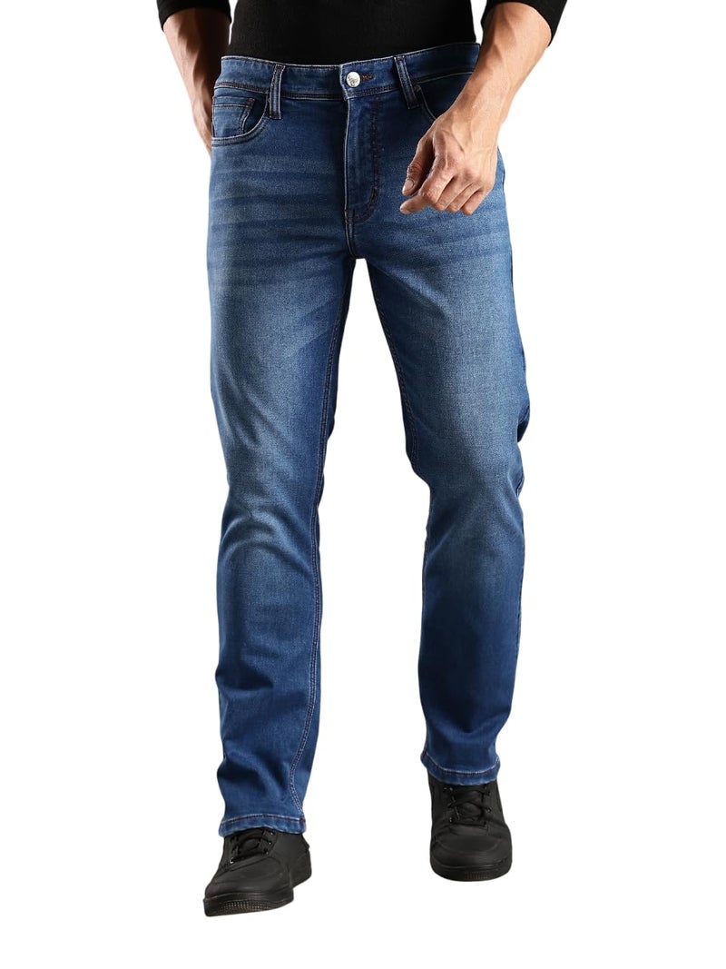 Thomas Scott Men's | Mild Fade | Stright Fit | Denim | Regular Wear | Stretchable | Casual Jeans for Men - Image 1