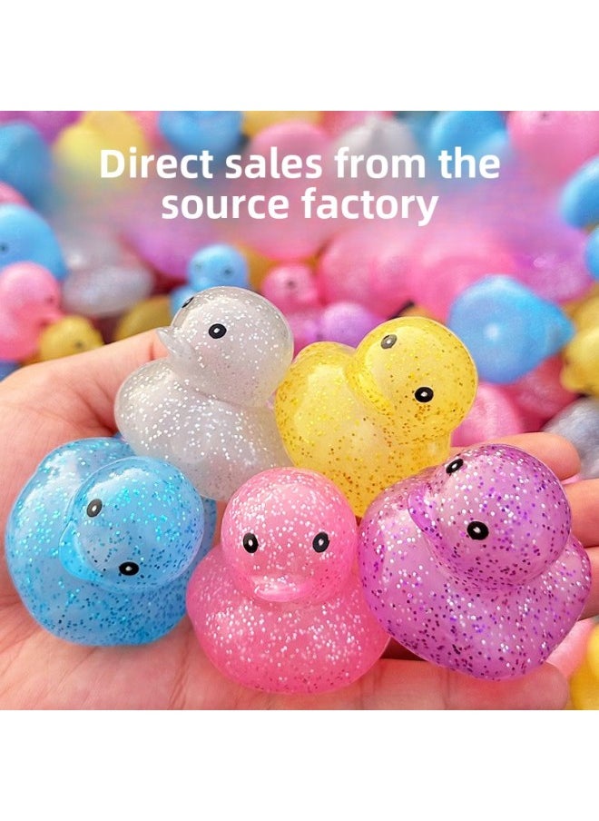Generic - No. 8 Little Yellow Duck Water Bath Toy Milk Tea Shop Colorful Duck Starry Sky Duck African Duck Various Expression-Color:Starry Sky Duck-Height:No Logo - Image 1