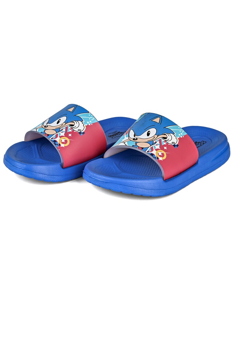 Sega Sonic the Hedgehog Patterned Non-Slip Sole Boys' Slider Suitable for Daily Use  - Image 2