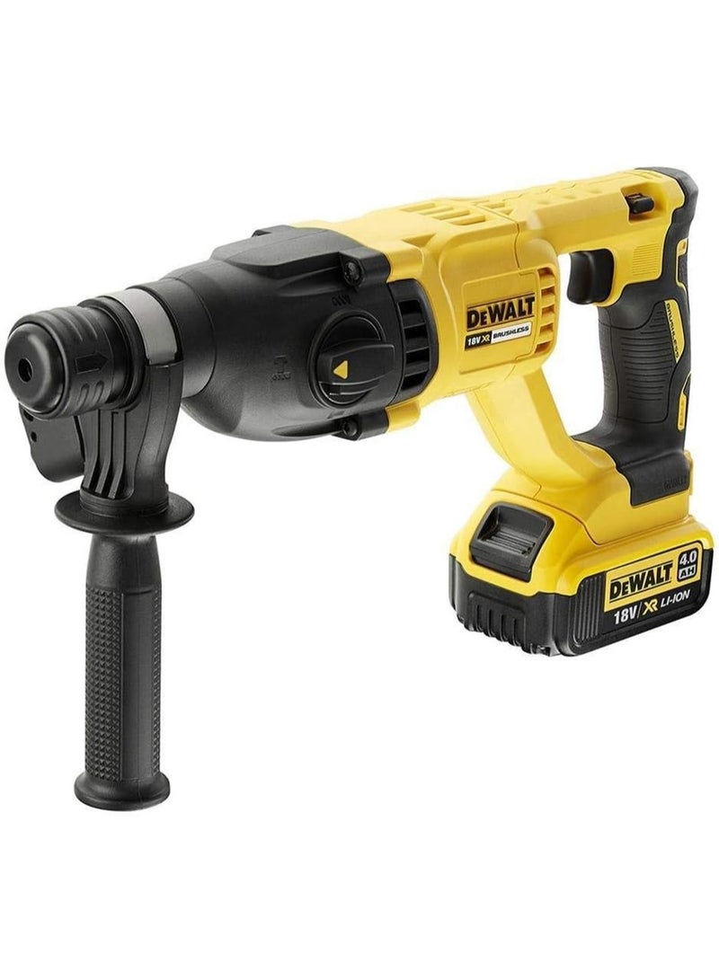 DeWalt 18V XR Brushless 26mm SDS-Plus Rotary Hammer Drill with 1x 4.0Ah Battery and Charger - DCH133M1 - Image 2