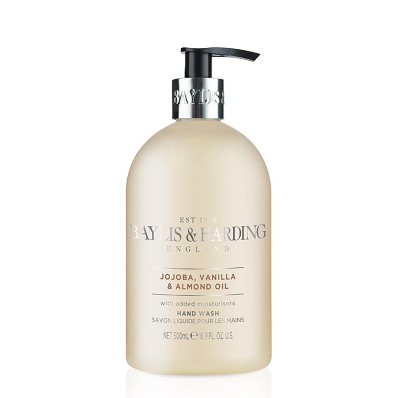 Baylis & Harding غسول يد فاخر من بايليس هاردينغ بزيت الجوجوبا والفانيليا واللوز مع مرطبات إضافية 500 مل خالي من البارابين - Image 1