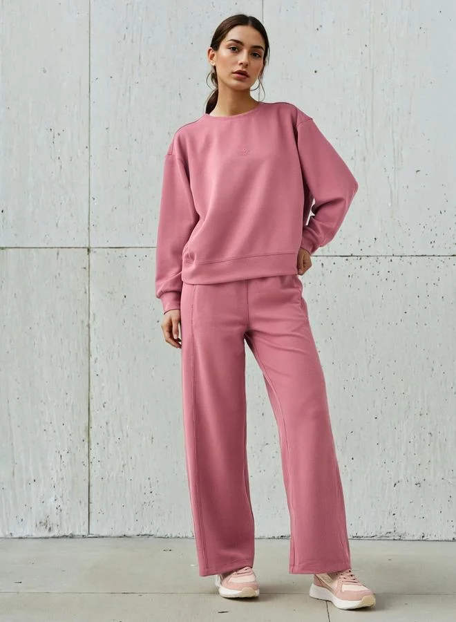 كابا سويت شيرت نسائي كابا بقصة عادية بياقة مضلعة