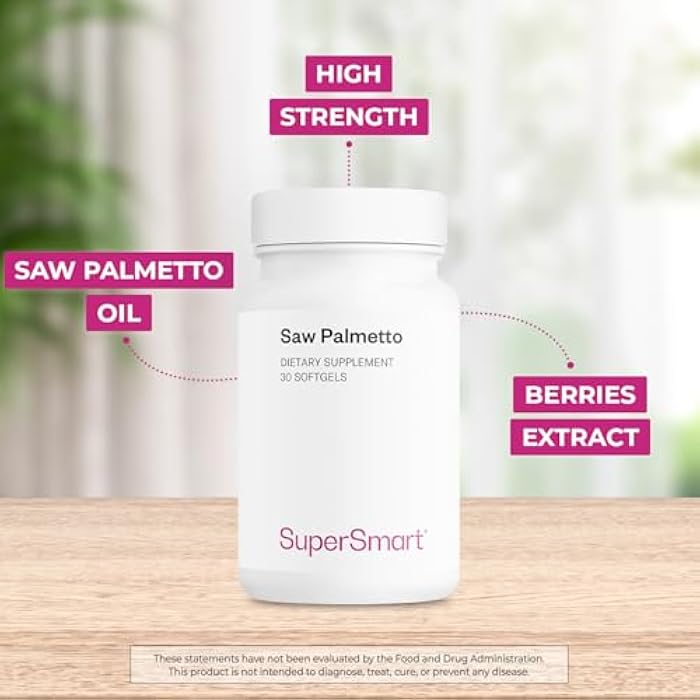Supersmart - Saw Palmetto 320mg per Day - Herbal Supplement | Non-GMO & Gluten Free - 30 Softgels - Image 3